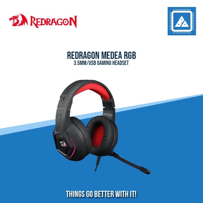 REDRAGON MEDEA RGB 3.5MM/USB GAMING HEADSET REDRAGON MEDEA RGB 3.5MM/USB GAMING HEADSET